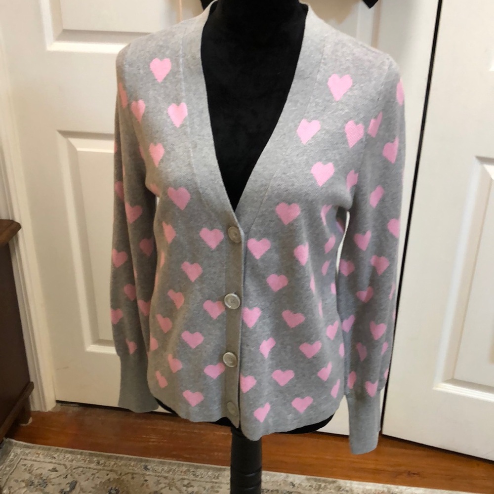 Gray cardigan sweater